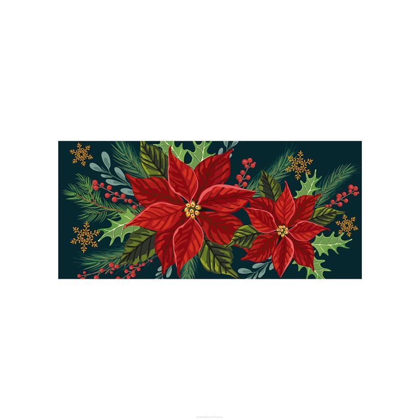 Plow & Hearth articles ménagers tapis d'interrupteur poinsettia sassafras 0BNZ1727