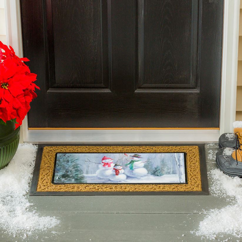 Plow & Hearth articles ménagers tapis de commutation sassafras de la famille bonhomme de neige 0BNZ1726