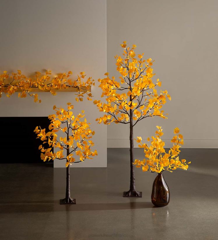 Plow & Hearth articles ménagers Arbres gingko jaunes à éclairage électrique intérieur/extérieur 0BNZ1580