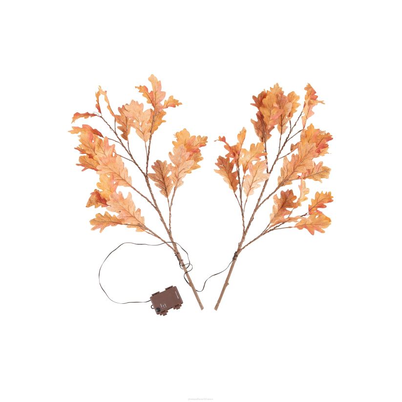 Plow & Hearth articles ménagers Branches de chêne rouille éclairées intérieur/extérieur, lot de 2 0BNZ1564