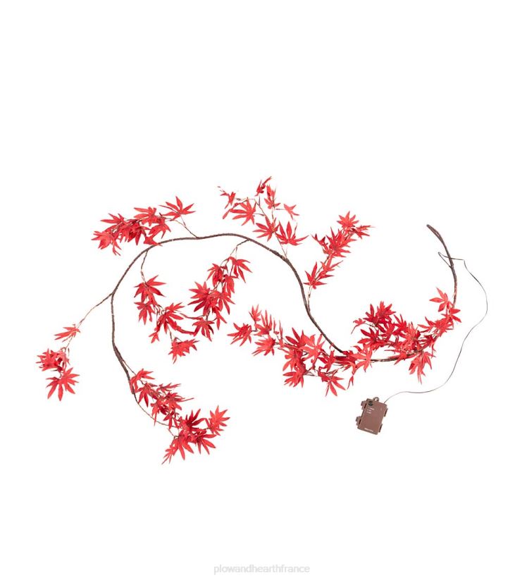 Plow & Hearth articles ménagers Guirlande de feuilles d'érable japonaise éclairée intérieur/extérieur avec 70 lumières 0BNZ1546