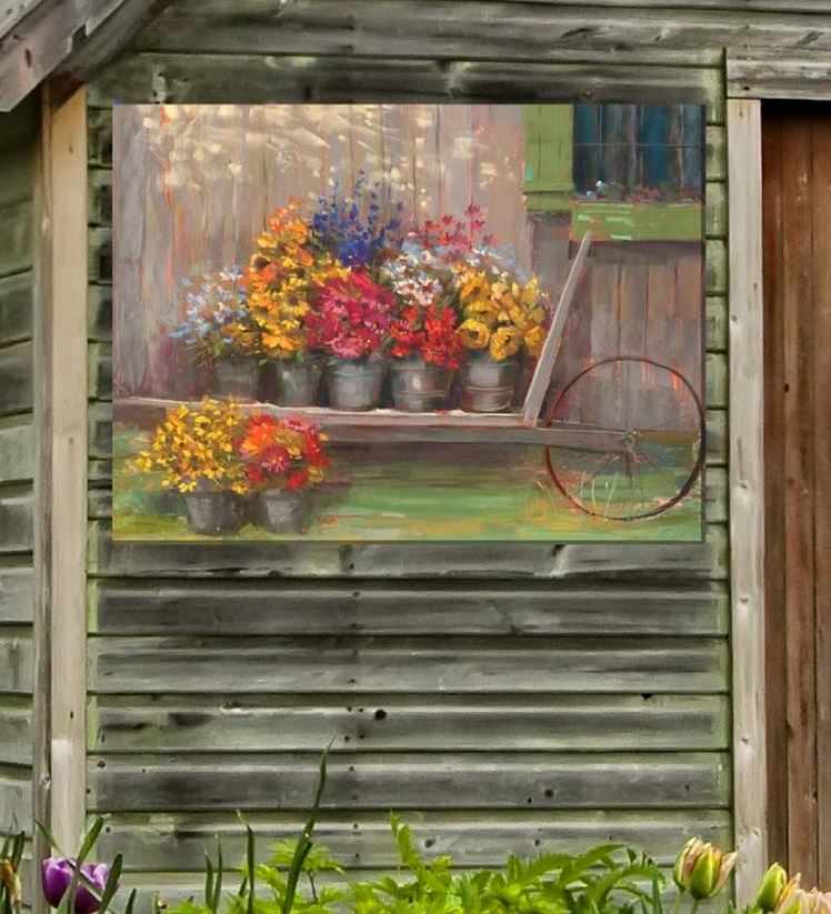 Plow & Hearth articles ménagers choix du jour, art mural sur toile intérieur/extérieur 0BNZ1538