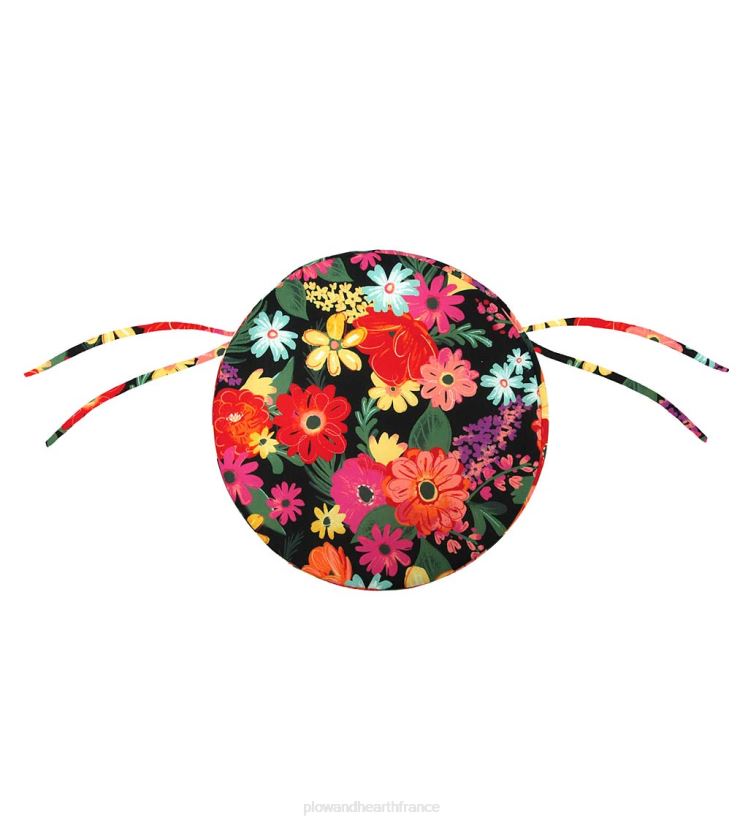 Plow & Hearth articles ménagers coussin de chaise rond classique avec attaches, 16