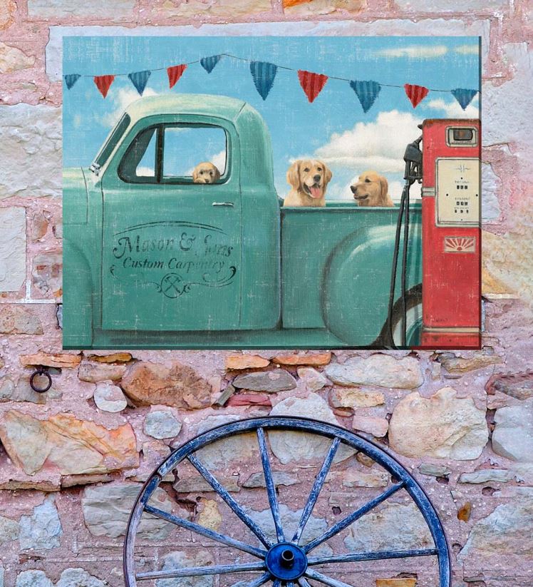 Plow & Hearth articles ménagers faire un tour art mural en toile intérieure/extérieure 0BNZ1552