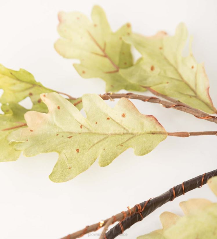 Plow & Hearth articles ménagers guirlande de chêne mousse éclairée intérieur/extérieur 0BNZ1559