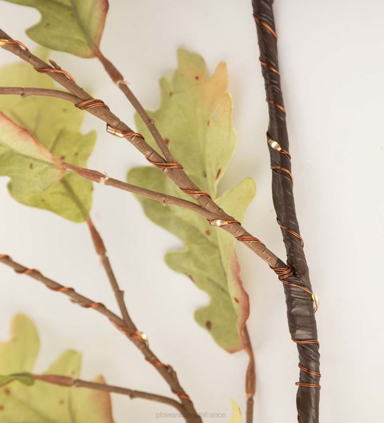 Plow & Hearth articles ménagers guirlande de chêne mousse éclairée intérieur/extérieur 0BNZ1559