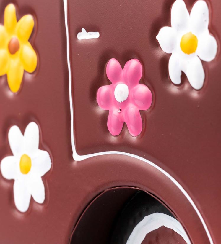 Plow & Hearth articles ménagers jardinière de jardin de bus miniature de style vintage flower power - rouge 0BNZ1542