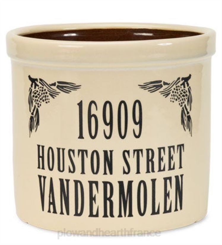 Plow & Hearth articles ménagers pot personnalisé avec nom et adresse - pomme de pin bleu 0BNZ1509