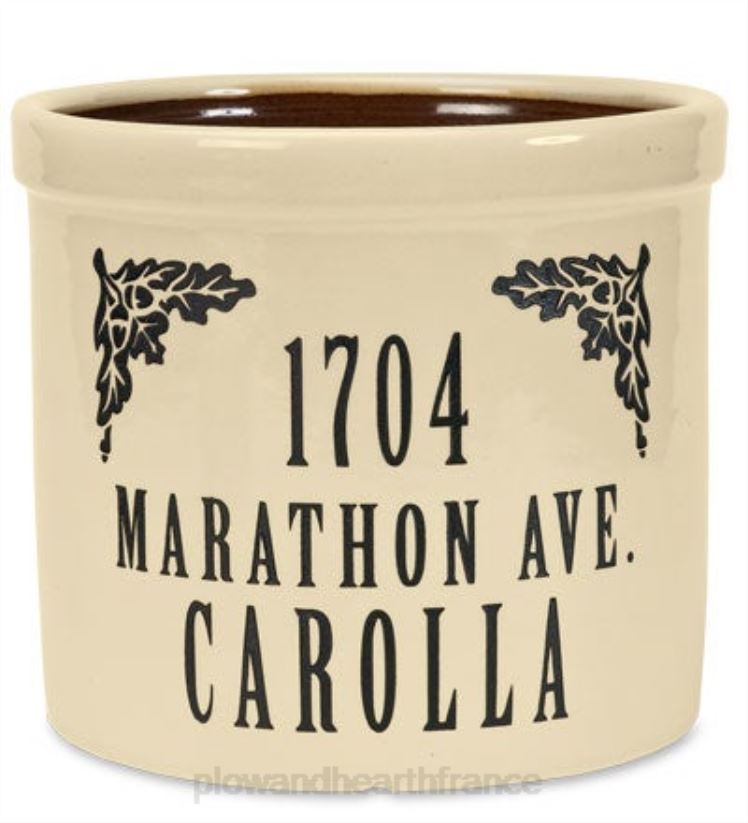 Plow & Hearth articles ménagers pot personnalisé avec nom et adresse - pomme de pin bleu 0BNZ1509