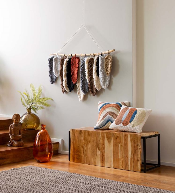 Plow & Hearth articles ménagers banc cascade en bois d'acacia live-edge 0BNZ2068