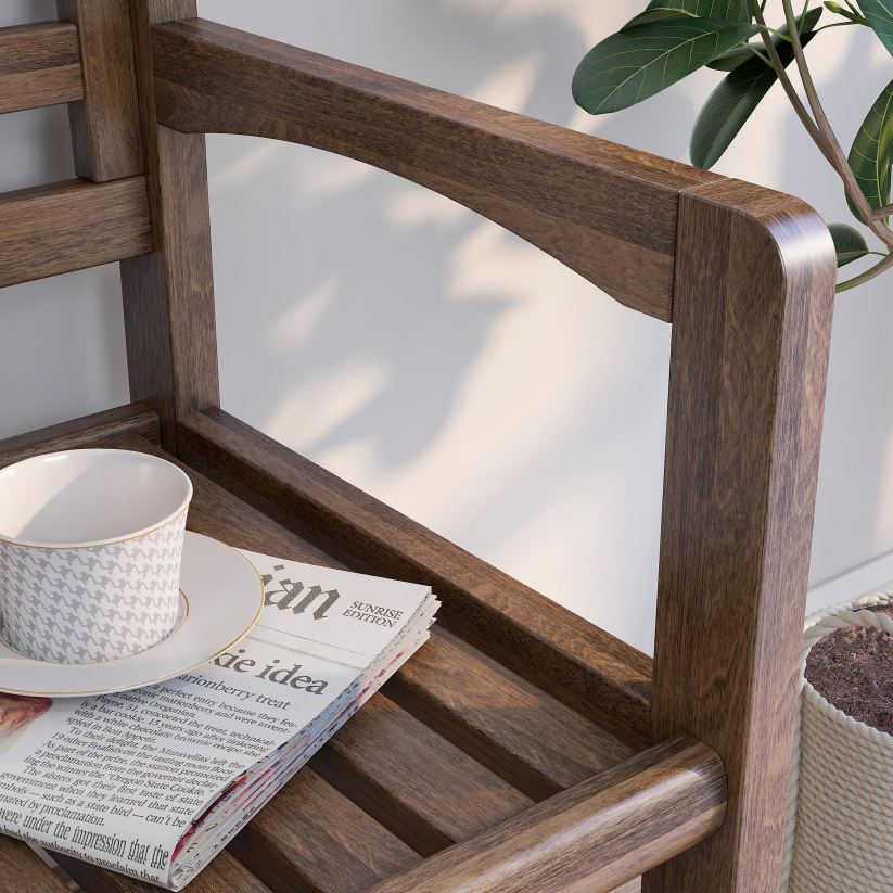 Plow & Hearth articles ménagers banc d'entrée en bois - expresso 0BNZ2063