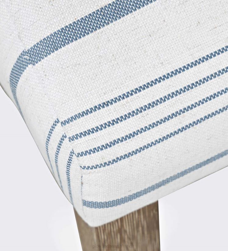 Plow & Hearth articles ménagers banc rembourré sans dossier Hatteras - rayure bleue 0BNZ2064