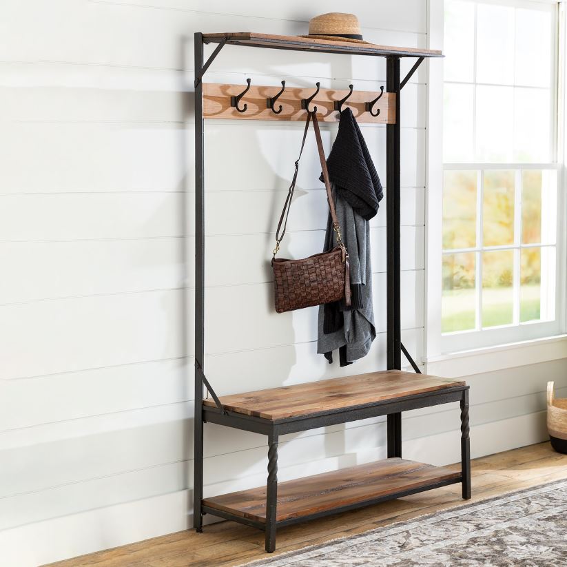 Plow & Hearth articles ménagers porte-manteau Deep Creek - noyer 0BNZ2060