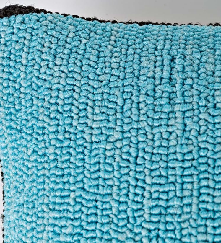 Plow & Hearth articles ménagers Coussin décoratif en polypropylène accroché à la main, papillon bleu, intérieur/extérieur 0BNZ1267