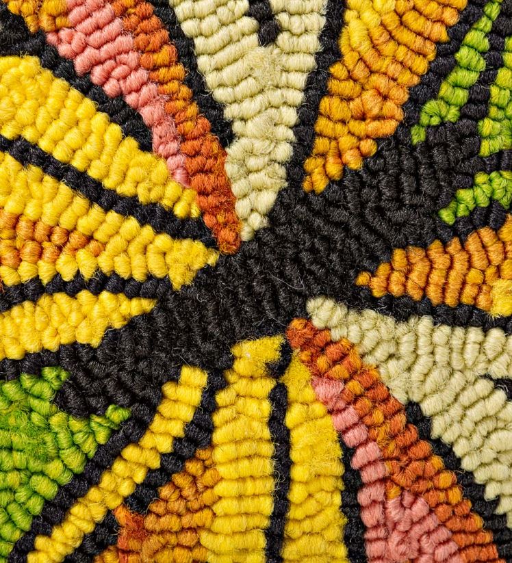 Plow & Hearth articles ménagers Coussin décoratif en polypropylène accroché à la main, papillon vert, intérieur/extérieur 0BNZ1265