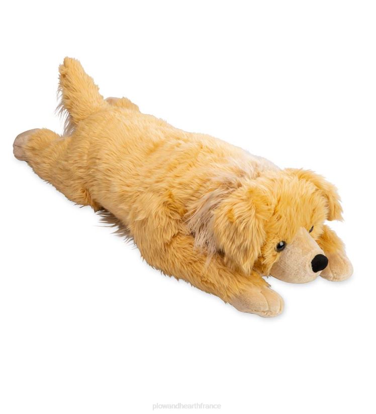 Plow & Hearth articles ménagers Oreiller de corps animal câlin en peluche Golden Retriever - Golden Retriever 0BNZ2360