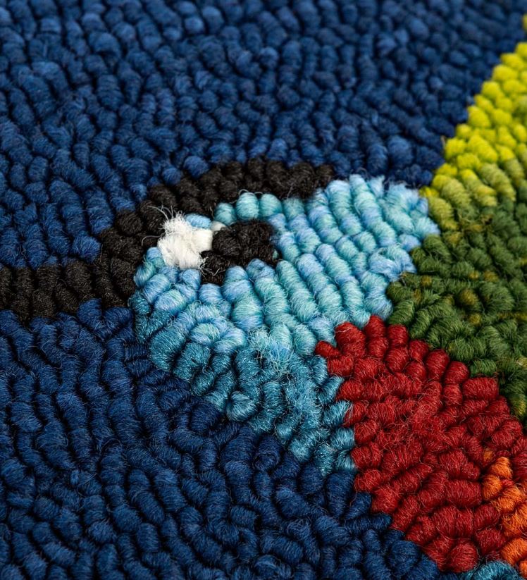 Plow & Hearth articles ménagers Vigne de trompette intérieure/extérieure avec coussin décoratif en polypropylène accroché à un colibri 0BNZ1242