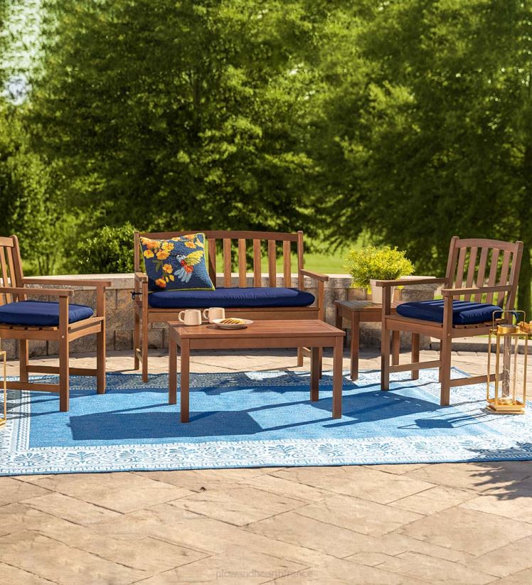 Plow & Hearth articles ménagers Vigne de trompette intérieure/extérieure avec coussin décoratif en polypropylène accroché à un colibri 0BNZ1242