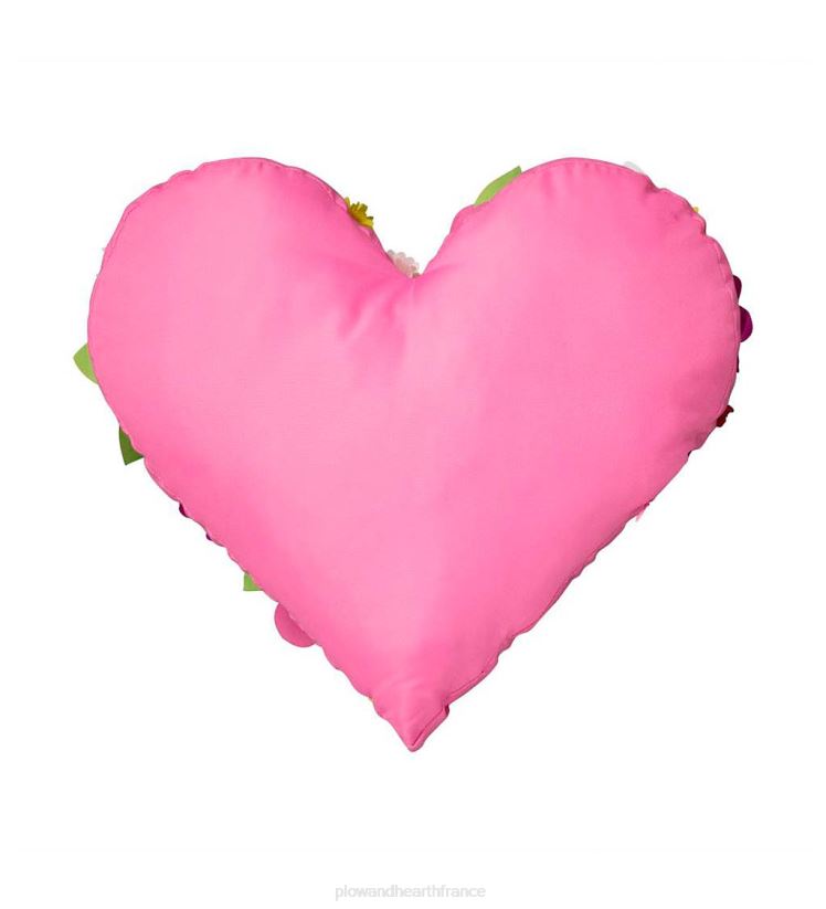 Plow & Hearth articles ménagers coussin coeur bouquet intérieur/extérieur - capri multi 0BNZ1264