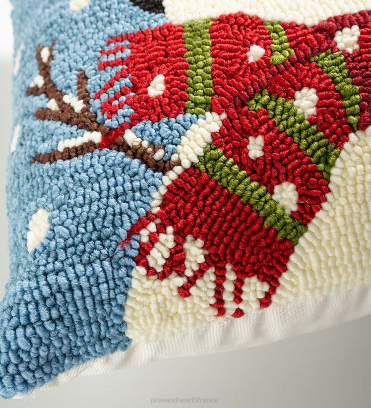 Plow & Hearth articles ménagers coussin décoratif bonhomme de neige en polypropylène accroché intérieur/extérieur 0BNZ1217