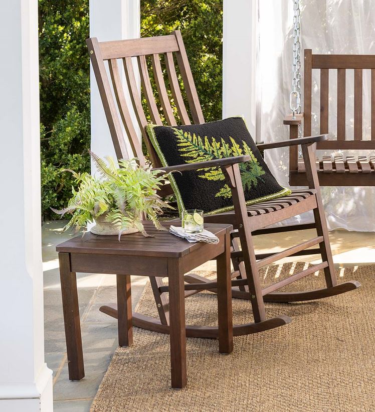 Plow & Hearth articles ménagers coussin décoratif à crochet de fougère intérieur/extérieur 0BNZ1232