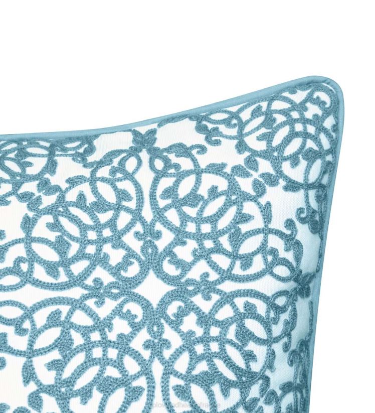 Plow & Hearth articles ménagers coussin décoratif en dentelle brodée intérieur/extérieur - jaune 0BNZ3186