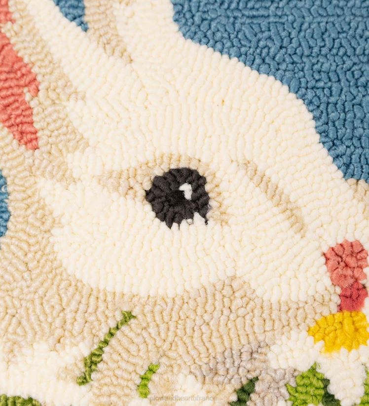 Plow & Hearth articles ménagers coussin décoratif en forme de lapin en polypropylène accroché intérieur/extérieur 0BNZ1260