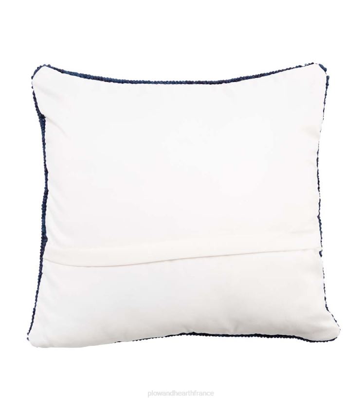 Plow & Hearth articles ménagers coussin décoratif en polypropylène crocheté inspiré des carreaux intérieur/extérieur 0BNZ1235