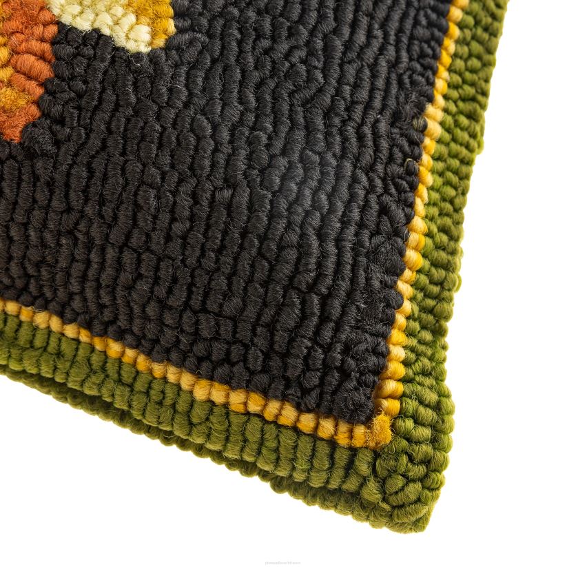 Plow & Hearth articles ménagers coussin décoratif en polypropylène crocheté à la main pour champs de tournesols intérieurs/extérieurs 0BNZ1227