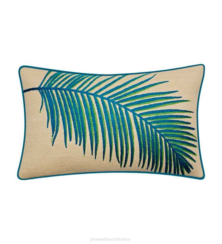 Plow & Hearth articles ménagers coussin de fronde brodé du jardin botanique de New York - noir 0BNZ1249