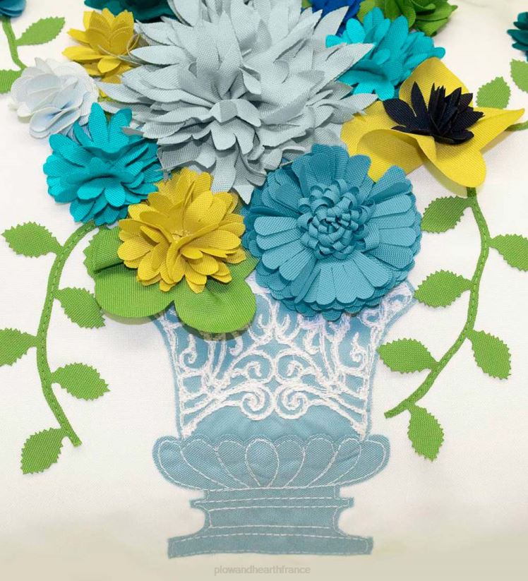 Plow & Hearth articles ménagers coussin lombaire pour pots de fleurs brodés intérieur/extérieur 0BNZ1228