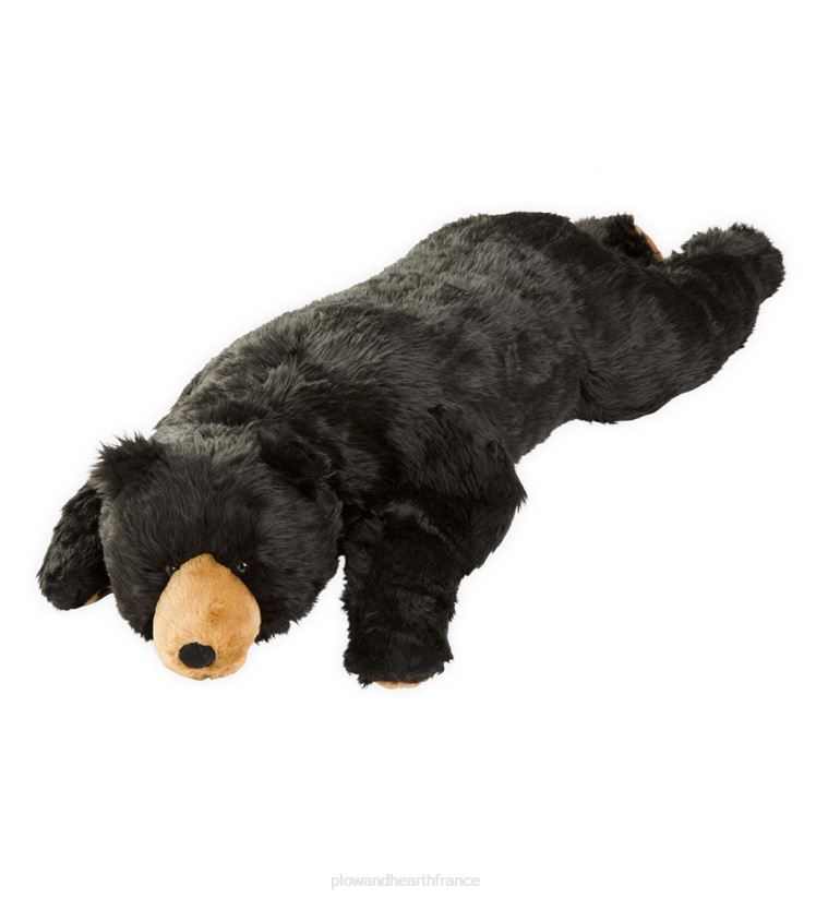 Plow & Hearth articles ménagers oreiller de corps animal câlin en peluche ours noir - noir 0BNZ2349