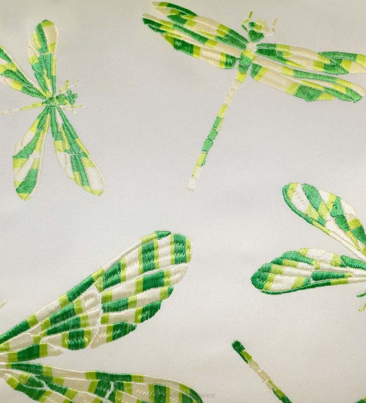 Plow & Hearth articles ménagers oreiller lombaire libellule brodé intérieur/extérieur - marine 0BNZ1252