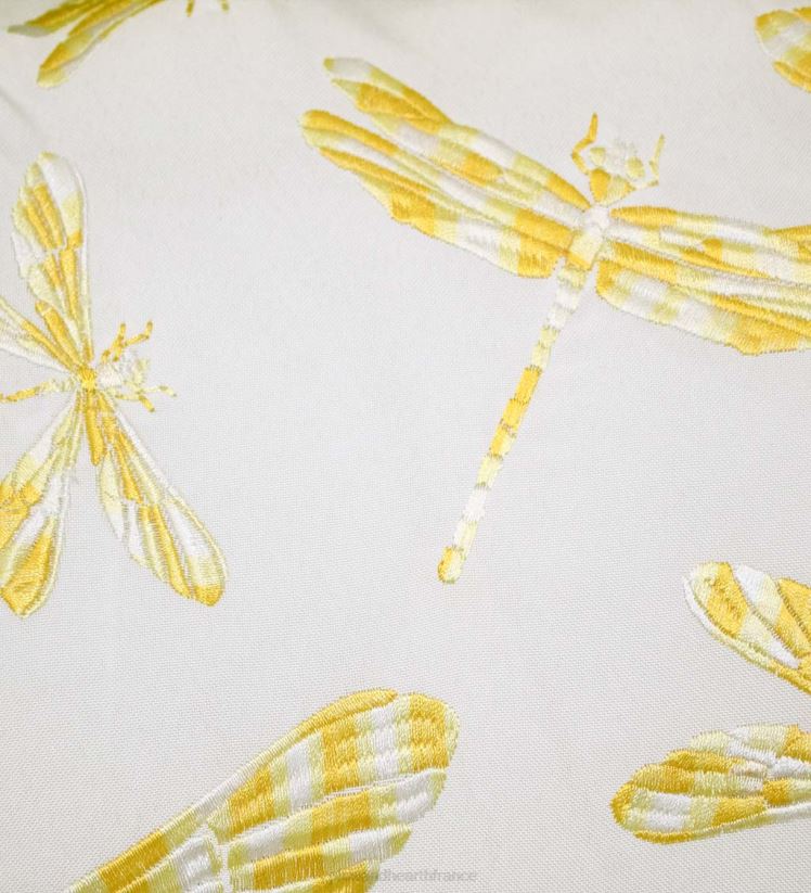 Plow & Hearth articles ménagers oreiller lombaire libellule brodé intérieur/extérieur - marine 0BNZ1252