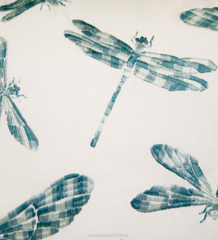 Plow & Hearth articles ménagers oreiller lombaire libellule brodé intérieur/extérieur - marine 0BNZ1252