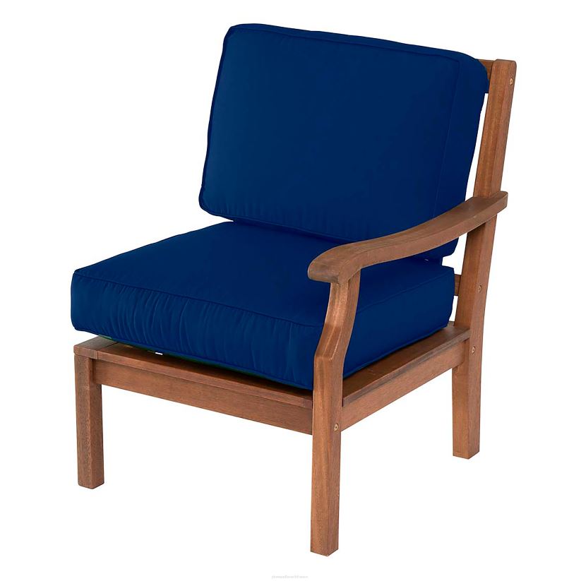 Plow & Hearth articles ménagers Chaise sectionnelle Claremont avec accoudoir gauche avec coussins - marine minuit 0BNZ3218