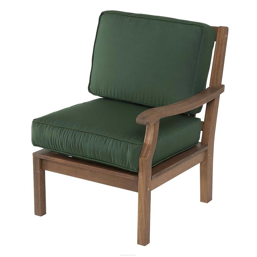 Plow & Hearth articles ménagers Chaise sectionnelle Claremont avec accoudoir gauche avec coussins - marine minuit 0BNZ3218