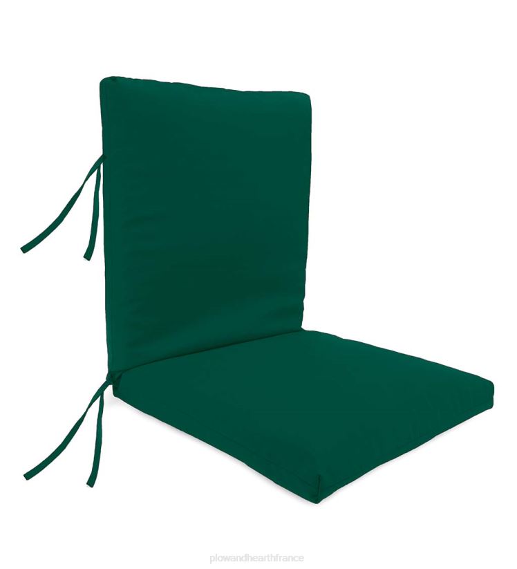 Plow & Hearth articles ménagers Grand coussin de fauteuil club classique en polyester avec attaches, 44