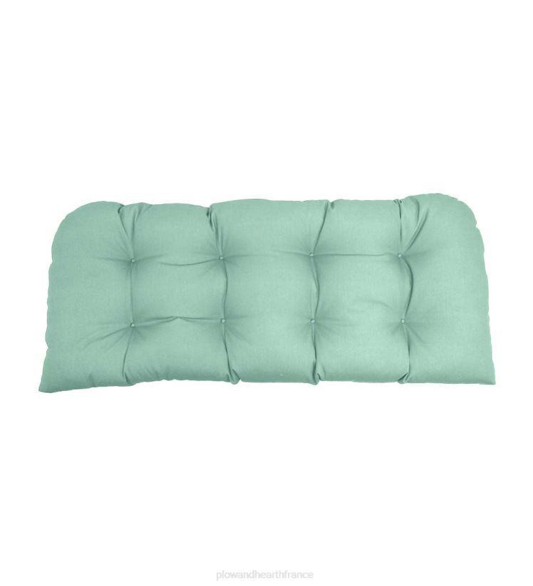 Plow & Hearth articles ménagers coussin de balançoire/banc arrondi classique, 41 3/4" x 18 3/4" x 3" - bleu tranquille 0BNZ3128