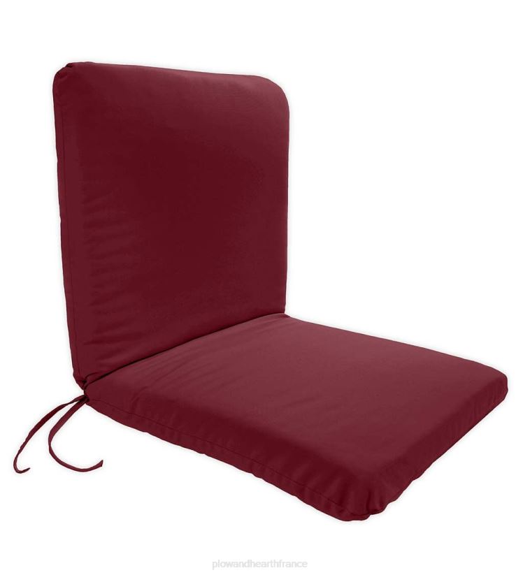 Plow & Hearth articles ménagers coussin de chaise classique en polyester avec attaches, assise 19