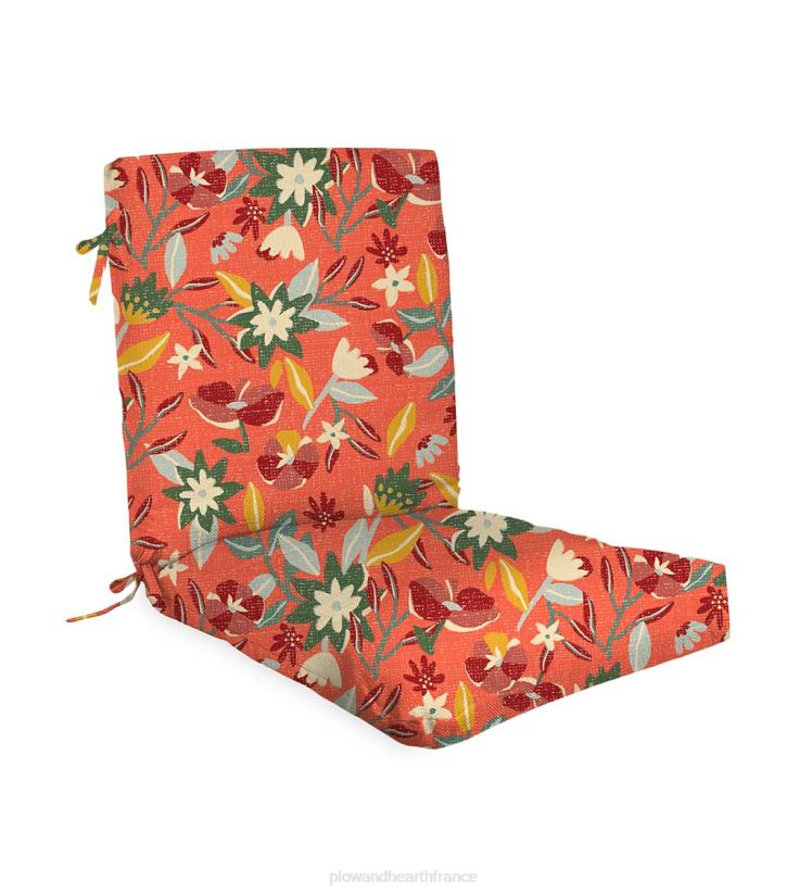 Plow & Hearth articles ménagers coussin de fauteuil club classique avec attaches, 22