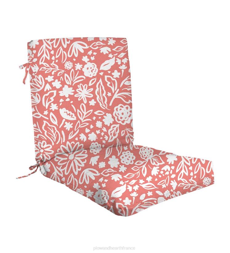 Plow & Hearth articles ménagers coussin de fauteuil club classique avec attaches, 22