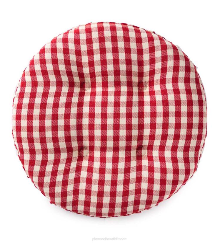 Plow & Hearth articles ménagers coussin de tabouret de bar vichy antidérapant - noir 0BNZ2316