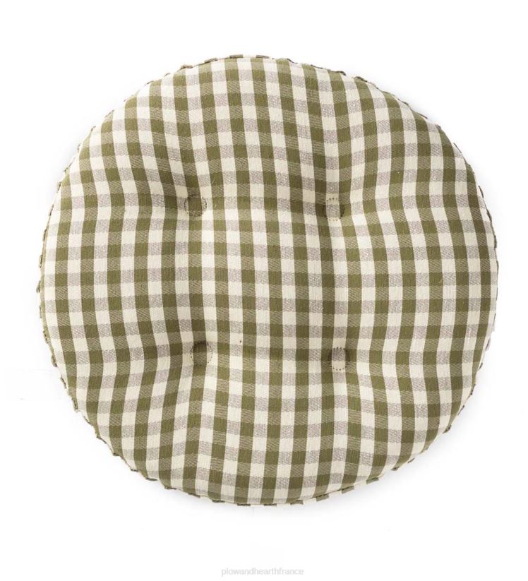 Plow & Hearth articles ménagers coussin de tabouret de bar vichy antidérapant - noir 0BNZ2316