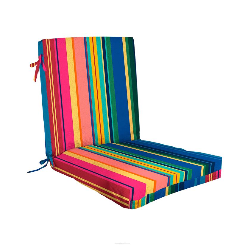 Plow & Hearth articles ménagers coussins de chaise classiques en polyester, conception à charnières avec attaches 0BNZ3210