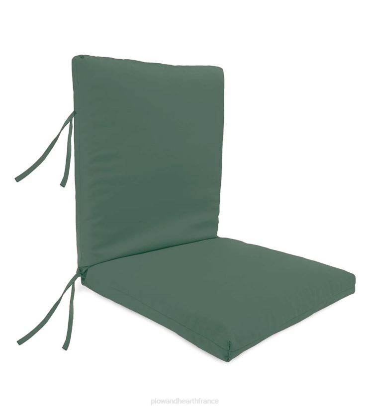 Plow & Hearth articles ménagers grand coussin de fauteuil club classique en polyester avec attaches, 44