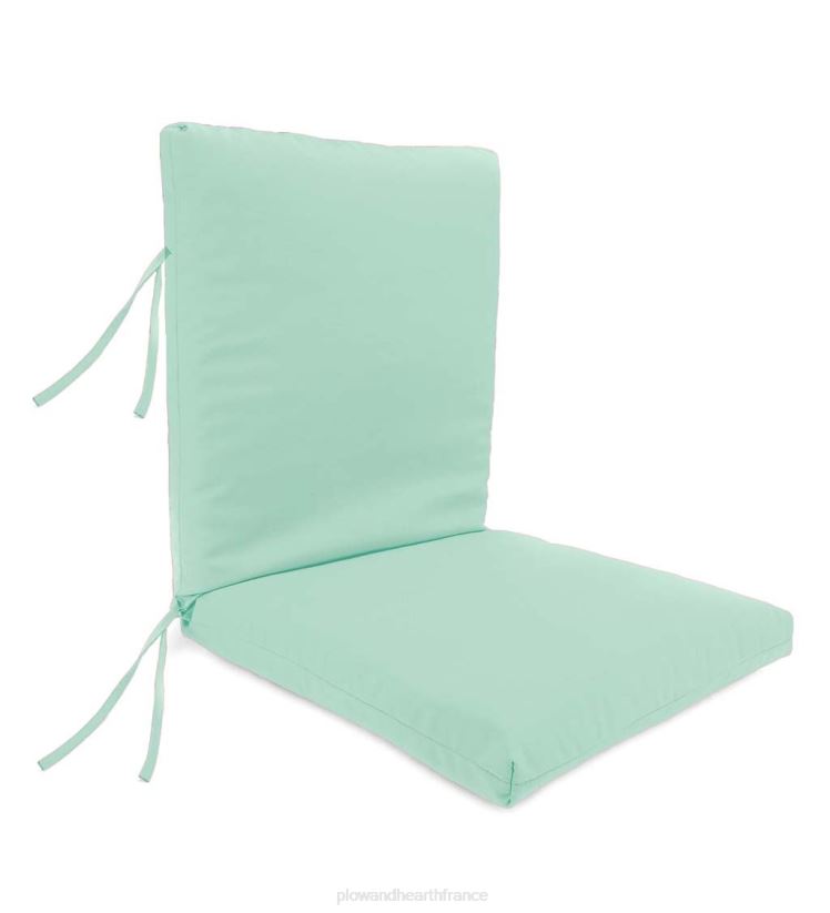 Plow & Hearth articles ménagers grand coussin de fauteuil club classique en polyester avec attaches, 44