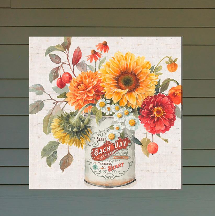 Plow & Hearth articles ménagers art mural sur toile intérieur/extérieur coeur reconnaissant 0BNZ1644