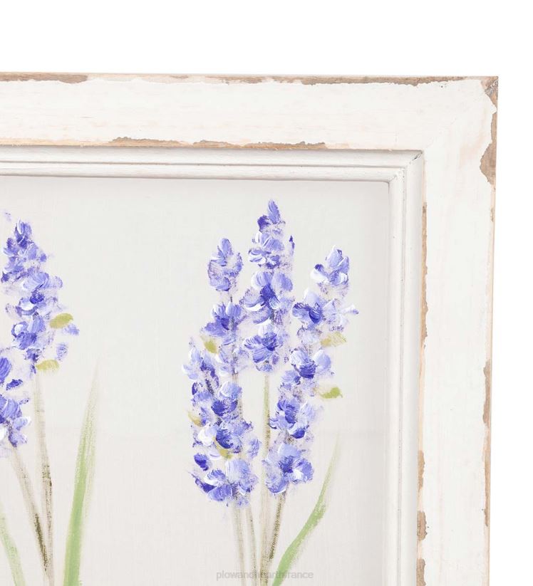 Plow & Hearth articles ménagers décor mural à cadre en bois avec paravent lilas peint à la main 0BNZ2509