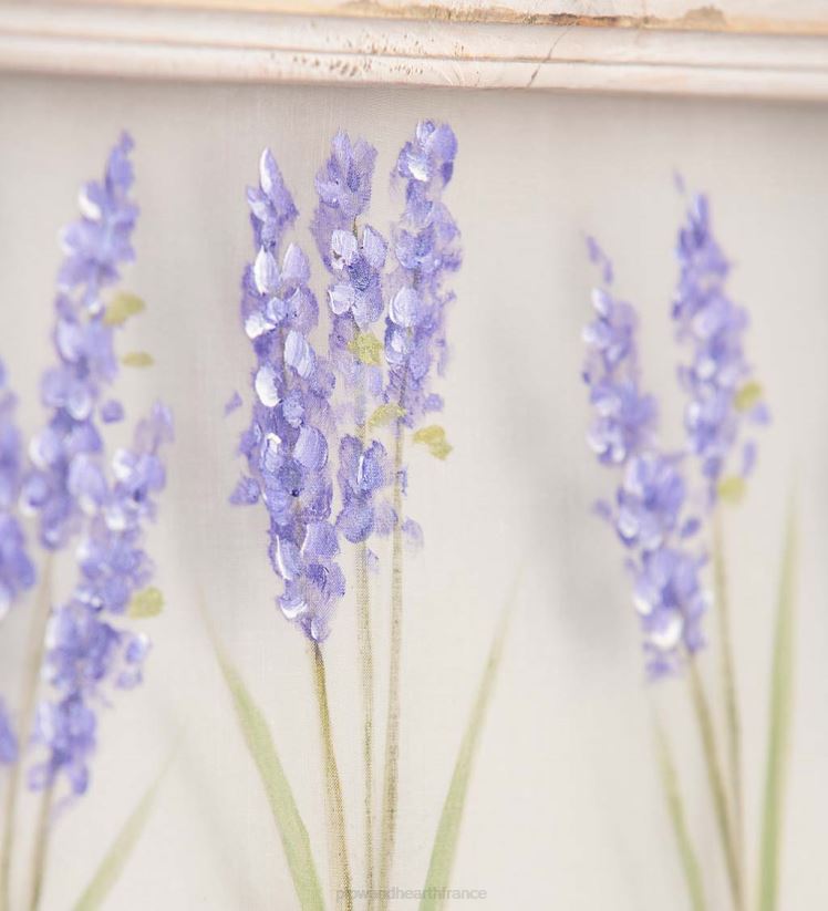 Plow & Hearth articles ménagers décor mural à cadre en bois avec paravent lilas peint à la main 0BNZ2509